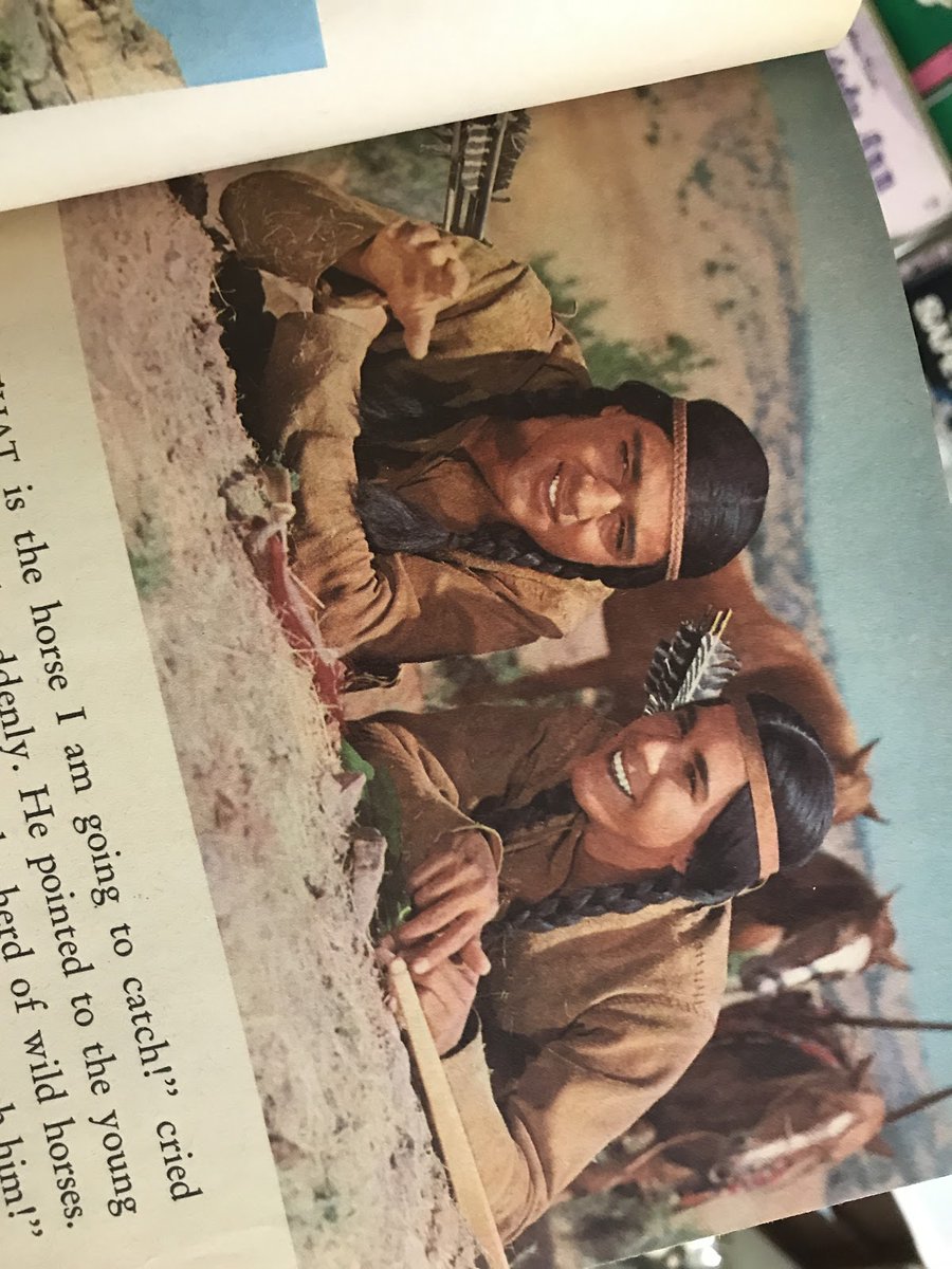 The Disney “Tonka” book appears to star several white people in brownface…reinforcing the idea that there weren’t LIVING native people who could have played the characters. And fts some pretty gnarly language about “friendly white soldiers”