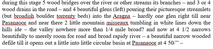 Despite the dangerous roads, Anne finds the landscape beautiful.10/