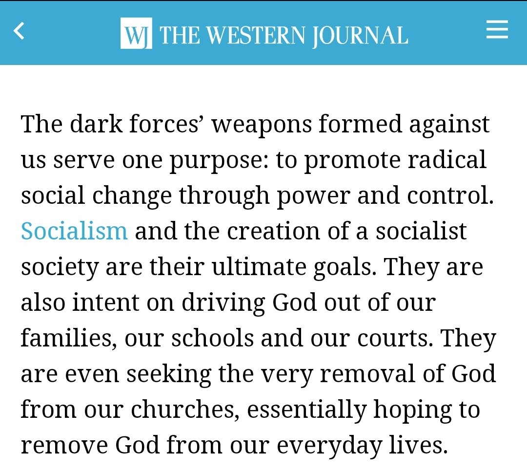 Flynn seems to be directing the column towards Christian Dominionists.For example, he claimed the "dark forces" are "intent on driving God out of [...] our courts."