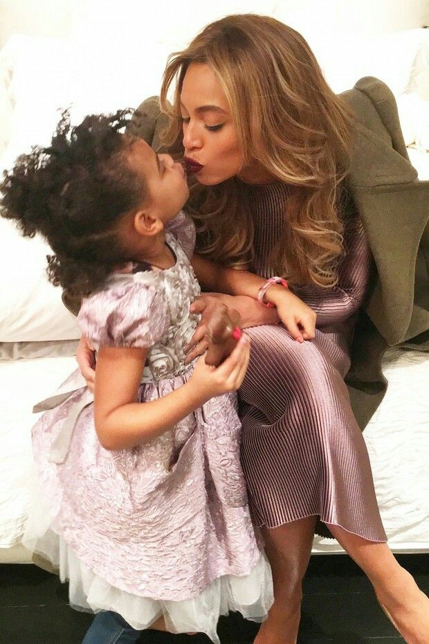 Miss Blue Ivy and her assistant.