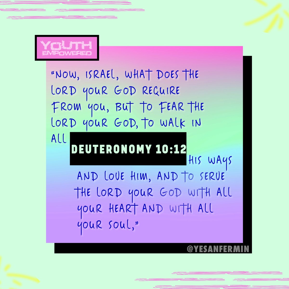 yesanfermin's tweet photo. SUCCESS means walking in God's way. Beyond pleasing Him, there are many benefits to walking in His way.
#BornAgainPilipinas
#BornAgainCauayan
#RaiseABanner https://t.co/nZQchNJgqr