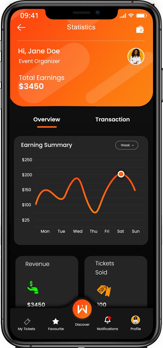 Track your earnings from events you've hosted. #WeltpApp