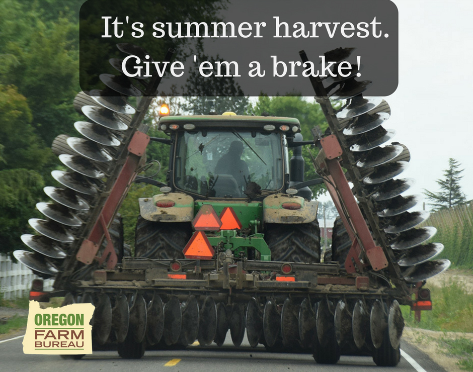 OreFarmBureau's tweet photo. Oregon Farm Bureau offers video, brochure on sharing the road safely with slow-moving farm equipment. SEE STORY: https://t.co/fuxaQmegOR #stillfarming #harvest2020 #orleg #orpol #oregon #orisfarming #orisranching #farmbureauproud #MondayMotivation #oregongrown #staysafe https://t.co/ZS5lKSGieV
