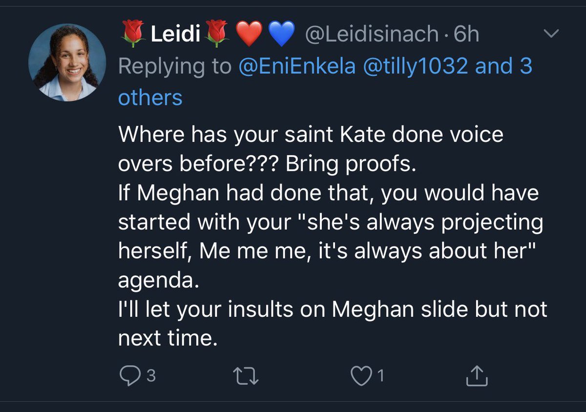 43. Kate ‘doesn’t use her voice’ or ‘only started to use her voice when Meghan came on the scene’