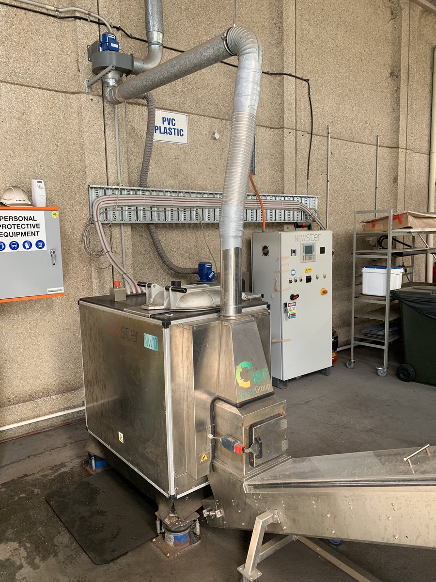 180Waste's tweet photo. The team had a site visit to Baxter Healthcare to view the conveyor belt that’s been added to the machine. One less manual job for the operator. #recycling #environnement #sustainability https://t.co/3BO1LIw4WC