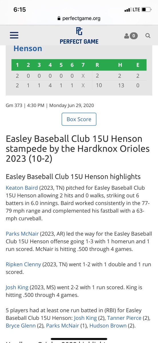 Thanks for the invite @henson_jd enjoyed it for sure. Go win it! @EasleyBaseballC @CvilleBaseball_ @PerfectGameUSA https://t.co/UiSYXHiCzk