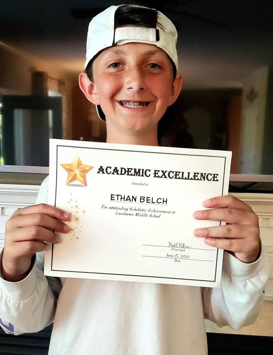 Beachteacher771's tweet image. Ethan received this award in the mail today. We couldn&apos;t be more proud of his accomplishments during his 1st year in middle school. #proudparents #vbalwayslearning @Landstownms