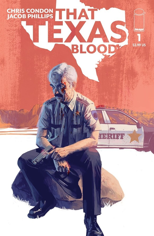 thebellow's tweet photo. Periodic comic recommendation, That Texas Blood from @jacobr_phillips & @ChristophCondon , issue #1 out now, is a great summer comic. Well paced, sun baked and looks fantastic. File under #grittycrime rather than #spandexsuperhero and all the better for it. https://t.co/DCjdVpkM9r