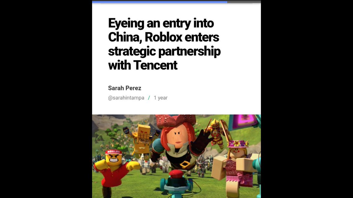 Another Roblox funder and partner is Tencent Holdings...  https://en.m.wikipedia.org/wiki/Tencent  https://corp.roblox.com/2019/05/tencent-roblox-form-strategic-partnership/