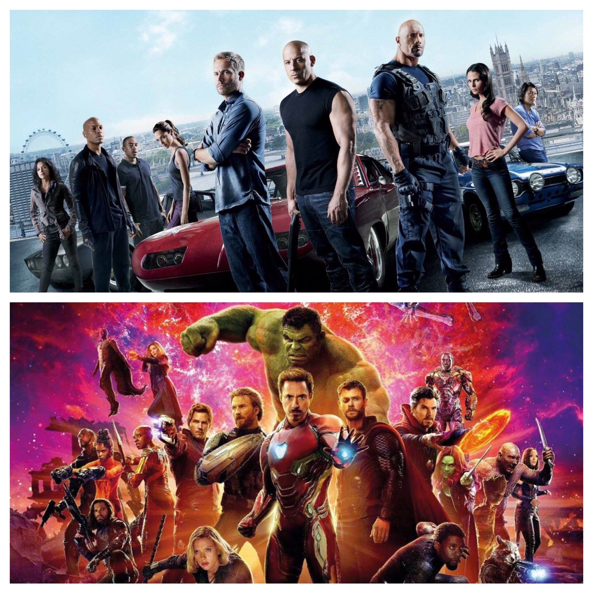 Watching FAST FIVE right now (for the  @500GFPodcast) and Keller asks me:Who in the Fast & Furious franchise is which Avenger?Tell me who you think is who!