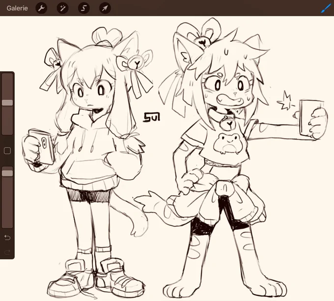 Can't sleep sketched up lilly and patty kitty mode ? (will continue pokes now) 