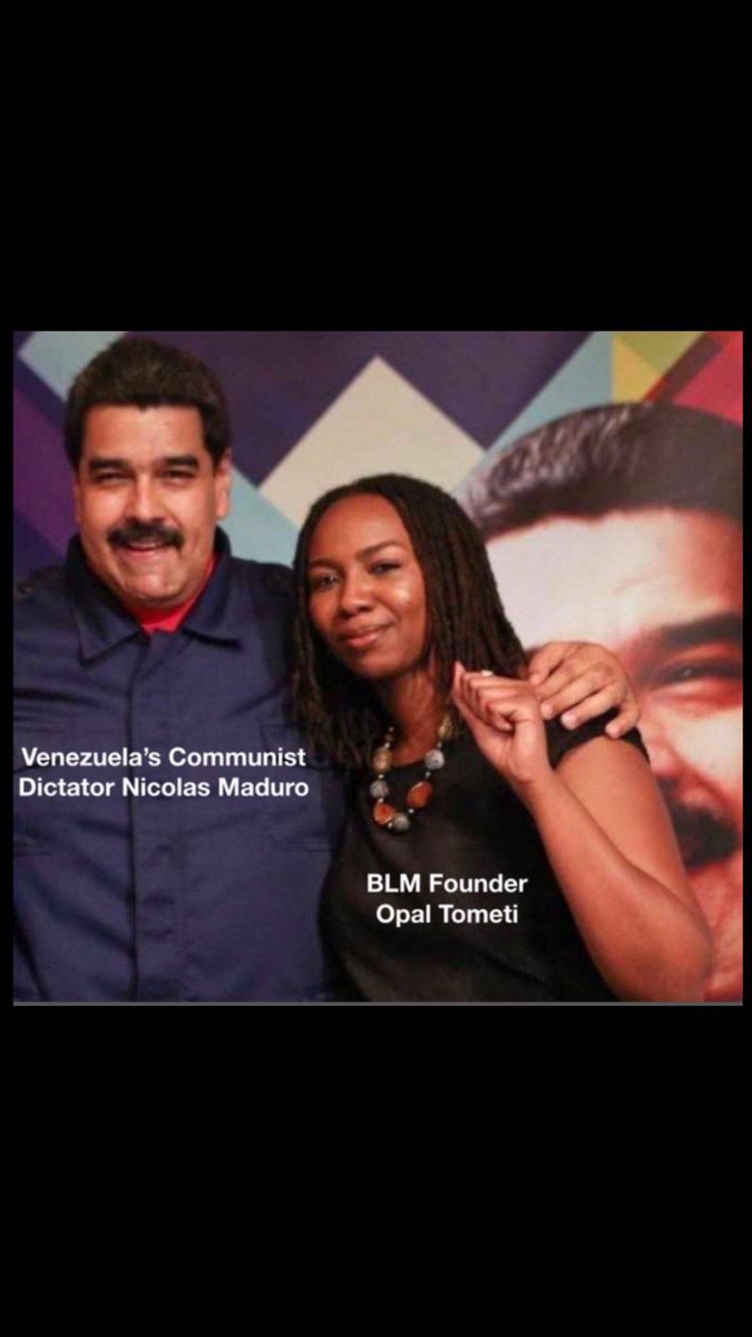Just for good measure, here's the third BLM co-founder Opal Tometi posing for a photo with Venezuela's communist dictator Nicolás Maduro:
