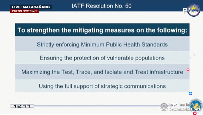 Roque says IATF resolved to strengthen mitigating measures against  #COVID19 | via  @pia_gutierrez