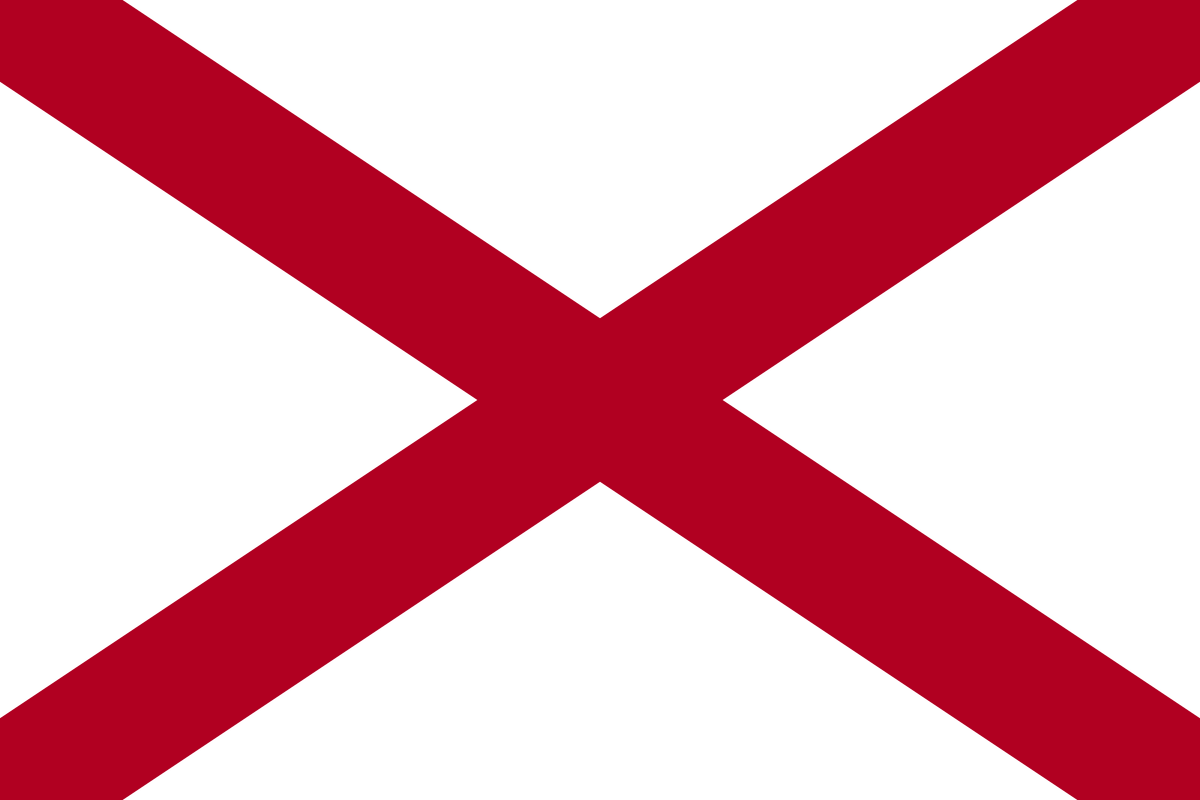 When it comes to Rule #1 "Keep it Simple", no State does it better than my Sweet Home Alabama. In kindergarten I could draw our flag in 10 seconds with one crayon. My heart has always felt pity for the children of Maryland (due to the complexity of their flag)(3 of ?)