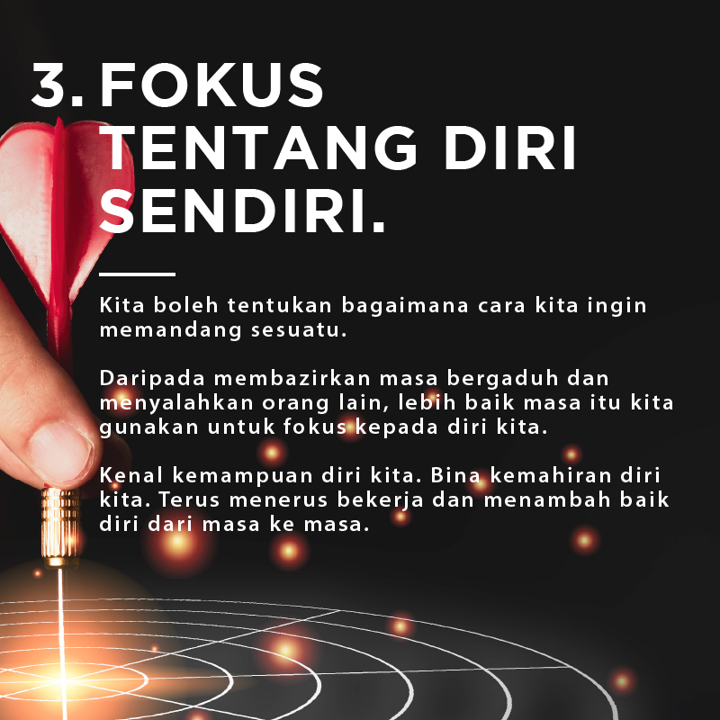 Tiga, fokus tentang diri sendiri.