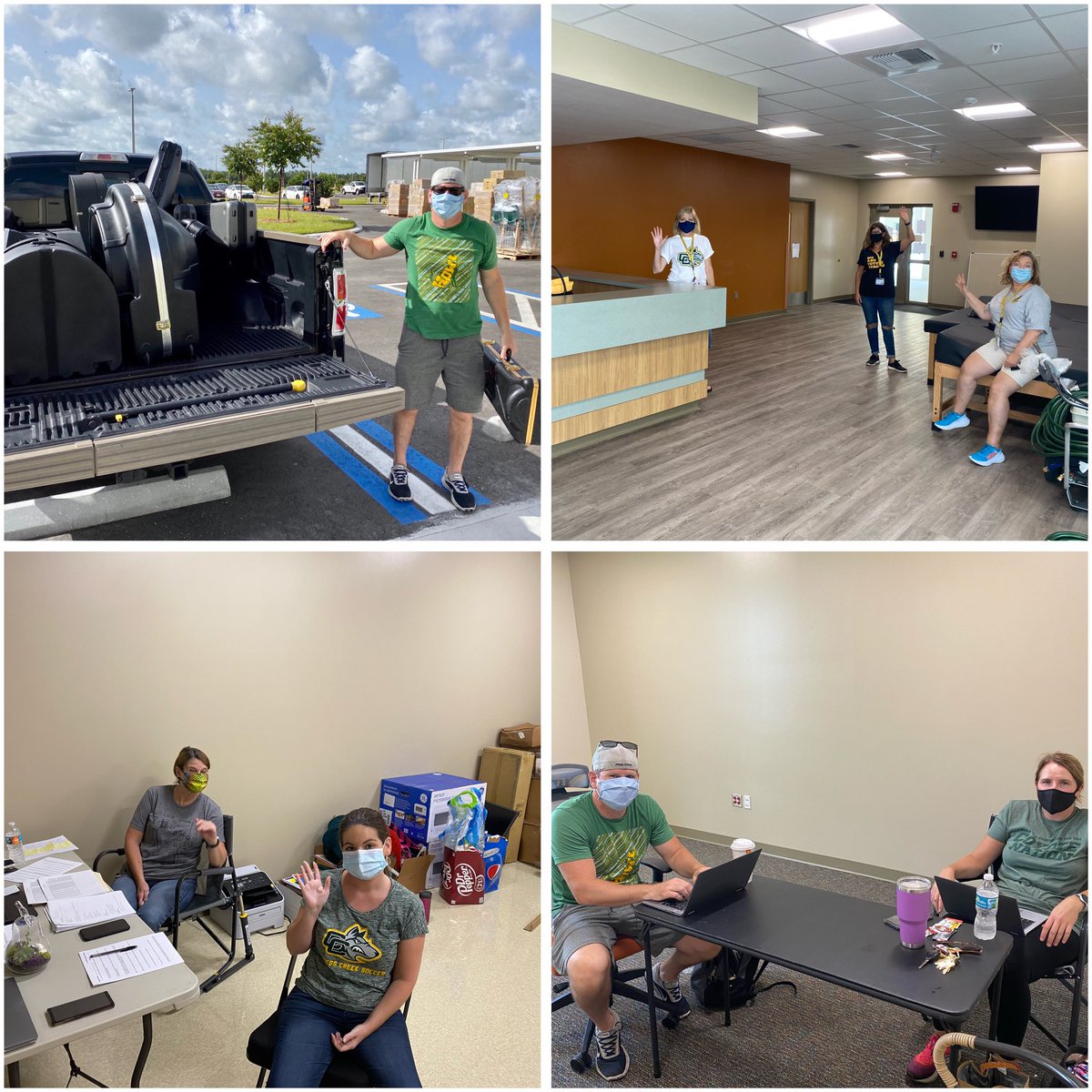 CypressMiddle's tweet photo. Moving in to our new home and making do with what we have until our furniture is installed. #CypressMiddle #CCMSRoughingIt @pascoschools @mhetzlernettles https://t.co/Vn3G7RZgTZ