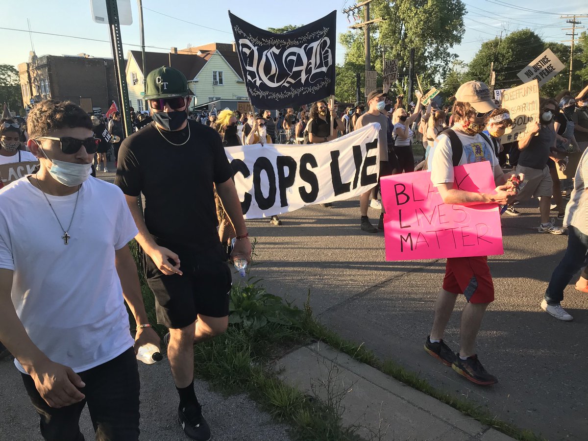 Steven Kukuk, 29, of Detroit’s North End neighborhood, said he’d been in about 75% of the marches. “I’m here to listen and learn,” said the software salesman, wheeling a vintage Schwinn Volare racing bike.