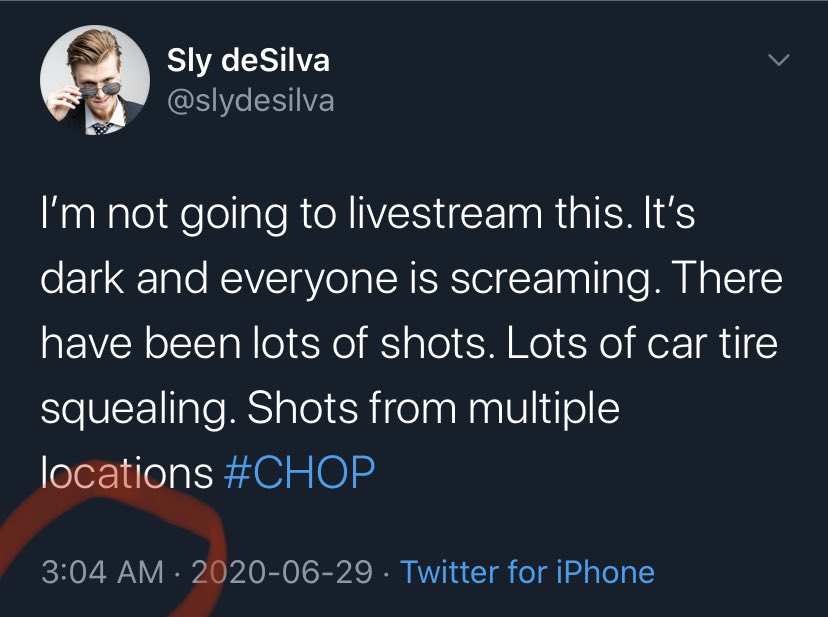 I don’t want to rely on purely memory here, because memory is fallible. So I can’t tell you what happened the next 5 mins. But at 3:04 I sent this tweet, indicating gunshots and car sounds were still ongoing or had just extremely recently paused.