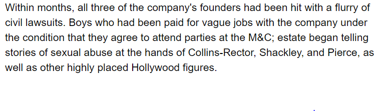 "Within months, all three of the company's founders had been hit with a flurry of civil lawsuits."  https://web.archive.org/web/20080117004139/http://radaronline.com/from-the-magazine/2007/11/den_chads_world_marc_collins_rector_1.php