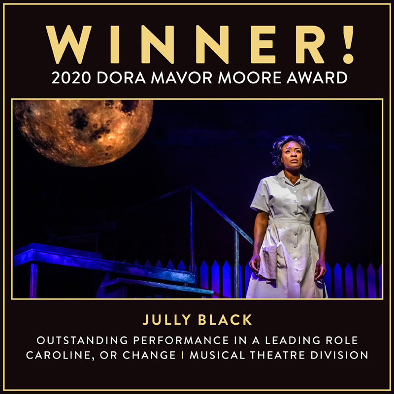 MusicalStageCo's tweet photo. WINNER! JULLY BLACK
#Doras2020 #CarolineTO https://t.co/cIQlW02sGI