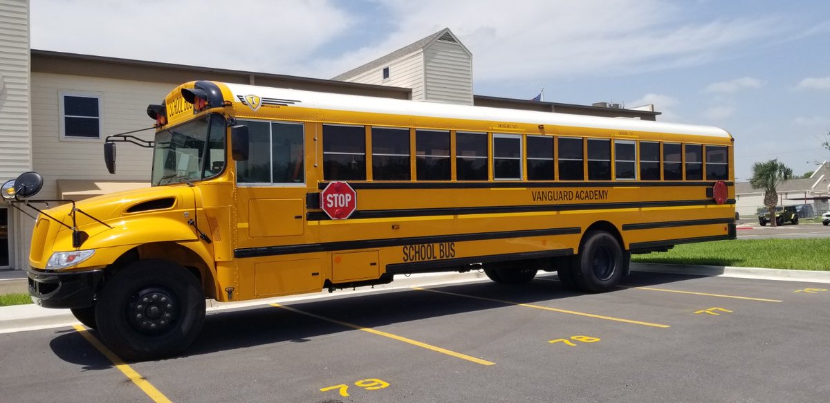 RgvVanguard's tweet photo. Breaking News, Vanguard Academy History in the Making!!! Vanguard  Academy just bought a 2020 school bus. It has four video and audio indoor and outdoor cameras with night vision, three ACs, 7 emergency exits and equipped with WiFi. The first of many for Vanguard Academy!!! https://t.co/F2yvoeSxBT
