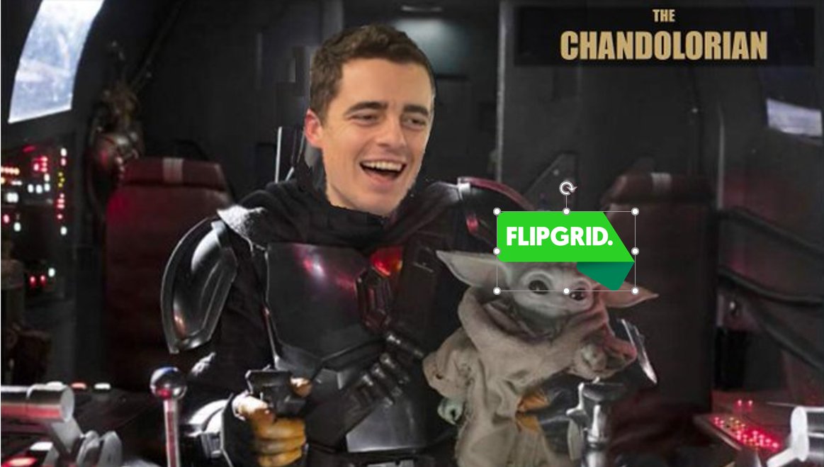 A huge congrats to @JustinChando on his new role with the 
@Flipgrid team 💚

While we'll miss working w/ him on #MicrosoftTeams, having Justin work to enable #FlipgridforAll on 🌎 is awesome!

I've updated #TheChandolorian pic to reflect his new job!

#FlipgridLIVE #MicrosoftEDU