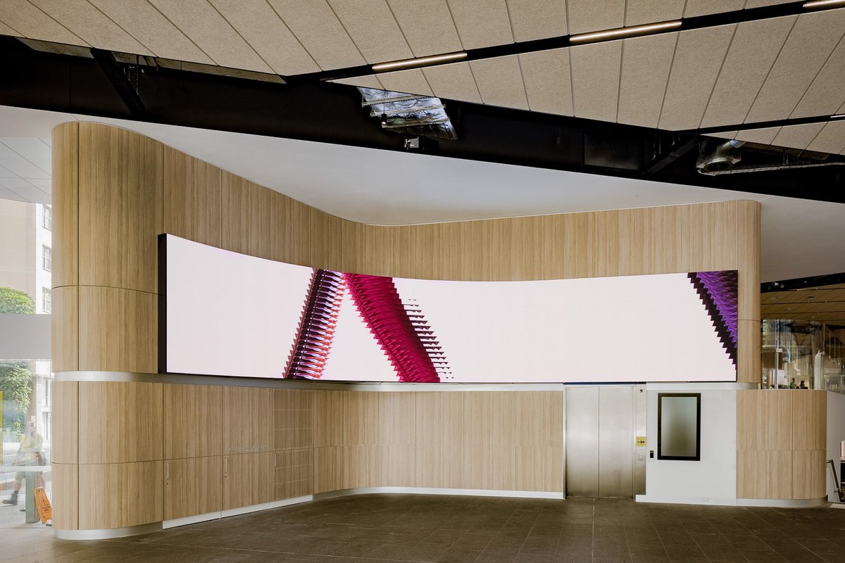 utsart's tweet photo. Daniel Crooks' new commission Static No.25 (George Street, March 1) is a study in time and motion. Visit https://t.co/Hr99KsJh62 to discover more art on campus at UTS.  #UTSBroadwayScreen #DanielCrooks
 Photo:  Docqment Photography. https://t.co/TZxjkg48yq
