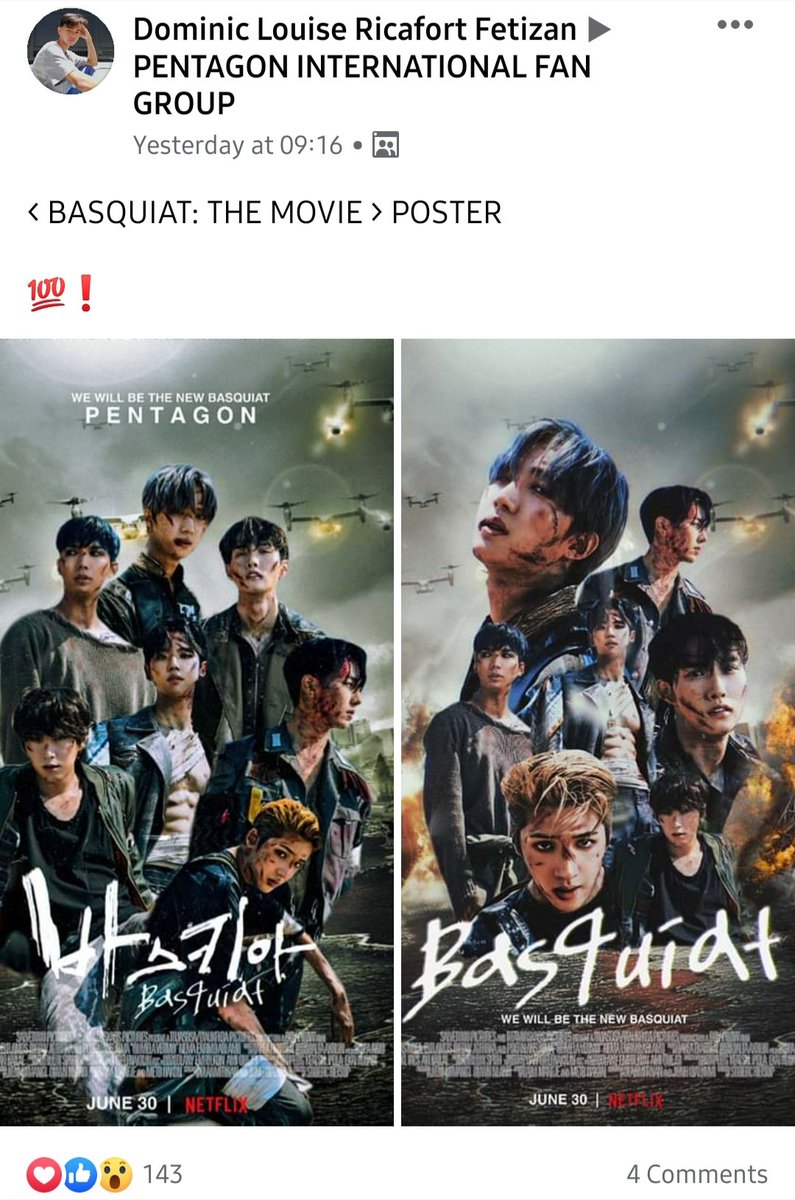 Our king looking good^^ 
Basquiat the Movie😎

Credit from facebook : 
Dominic Louise Ricafort Fetizan

youtu.be/Cdx2PSqZoPY

#펜타곤이_만들어낸_왕관_바스키아
 #PTG_Basquiat_is_Here @CUBE_PTG
#PENTAGON #펜타곤