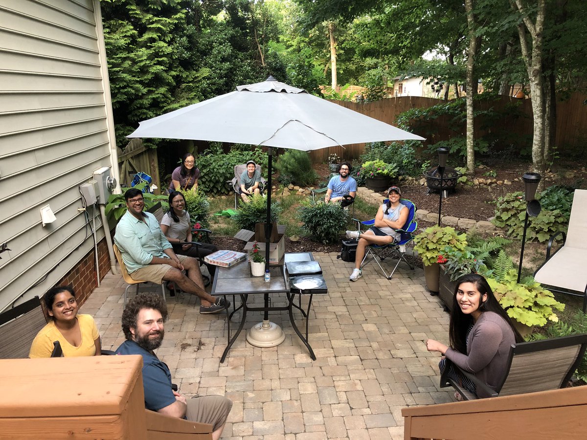 BesheerLab's tweet photo. A socially distanced farewell to @V_Makhijani. Itโs been a great 5 years. So proud of you. The Besheerios will miss you!! ๐ข It was so great to see everyone not via Zoom. #MissMyLab https://t.co/F9E3kiODgd