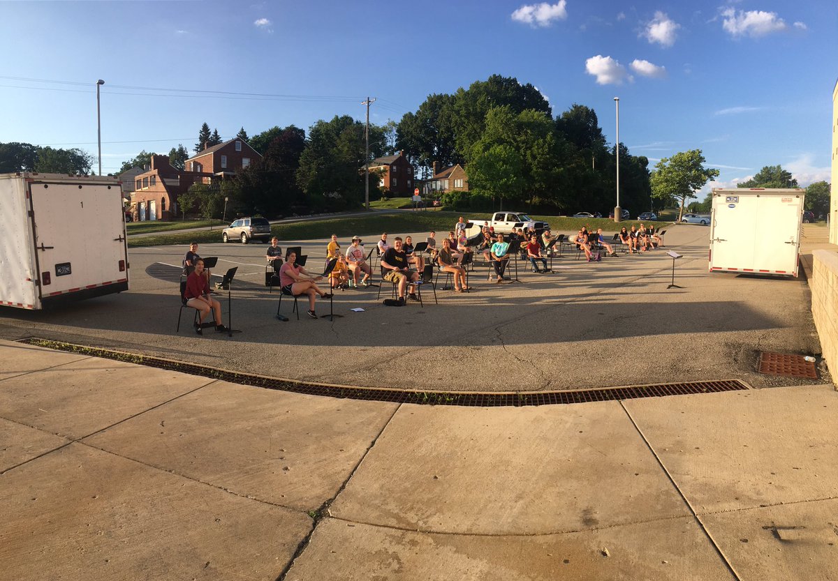 Socially distanced graduation band practice was a success! Bring on Baldwin Class of 2020 Commencement!! #FightingHighlanders #MusicInOurSchools