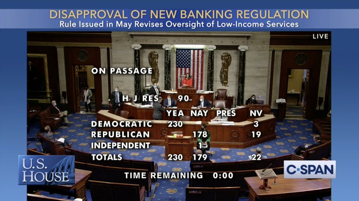 C-SPAN screenshot shows the vote total for this vote: 230-179.