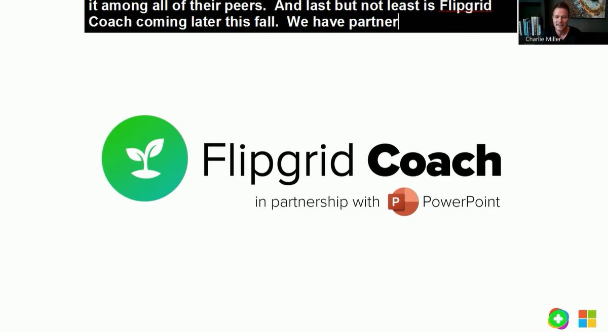 OMG - @Flipgrid Coach!!!!

Real-time practice for every learner and get real-time feedback on presenting.  Using <a href="/PowerPoint/">PowerPoint</a> technology to empower everyone 🎙

Coming this fall.

#edtech #FlipgridLIVE #MIEExpert #MicrosoftEDU