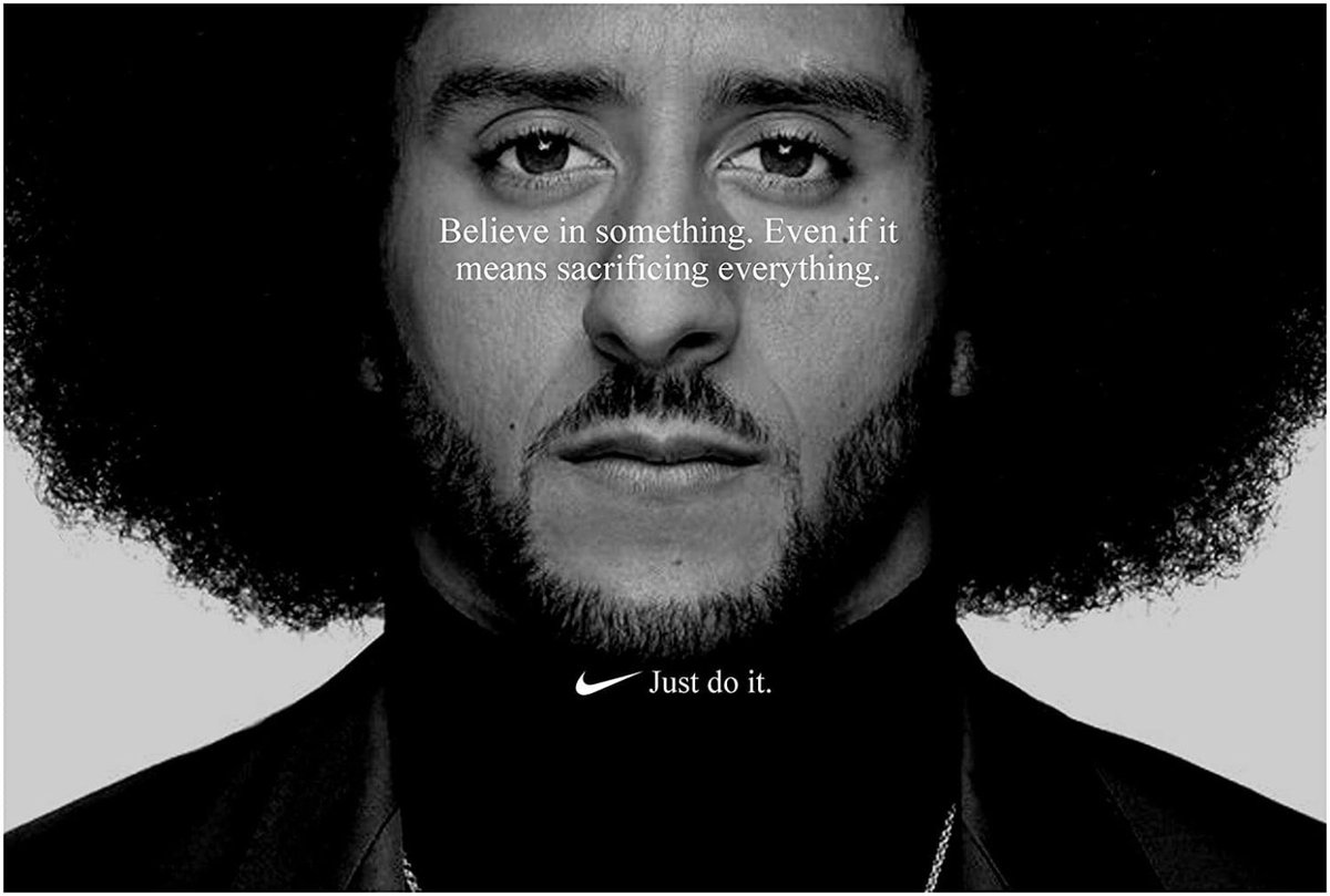 Look at  @Nike, the  @LeoDiCaprio of Meme Companies. The company stood with  @Kaepernick7 before it was fashionable. They’ve been proven to have been on the right side of history, and created a shareable and remixable meme.