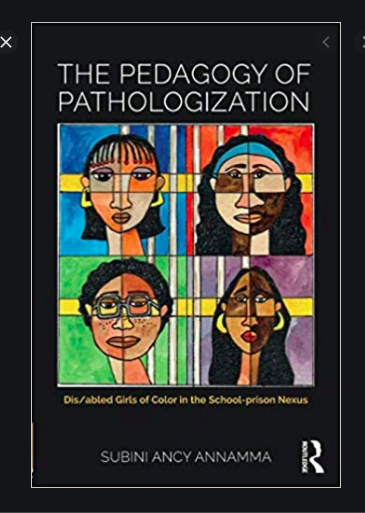 YehCathery's tweet image. A3. We started a voluntary book club! Our first book is @DrSubini&apos;s The Pedagogy of Pathologization which explores the processes that place the bodies of multiply-marginalized dis/abled WOC in the criminal justice system, centering on their voices &amp;amp; experiences. #TODOSSummerRead