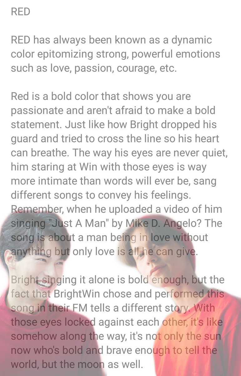 RED -  @meimeelai "BrightWin, in this elegant RED outfit, singing a song with passion is on a whole other level."