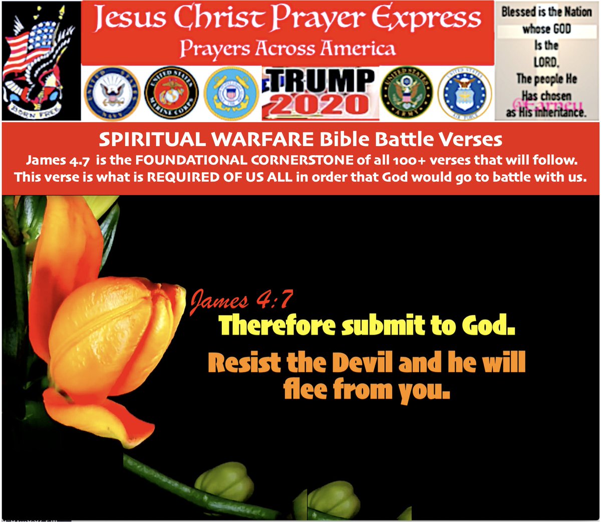 Jesus Christ Prayer Express  #JCPESPIRITUAL WARFARE EDITION:GOD IS A WAR LORDHe is zealous in His defense of YOU, His creation.2. There is a PREREQUISITE: FULL SUBMISSION