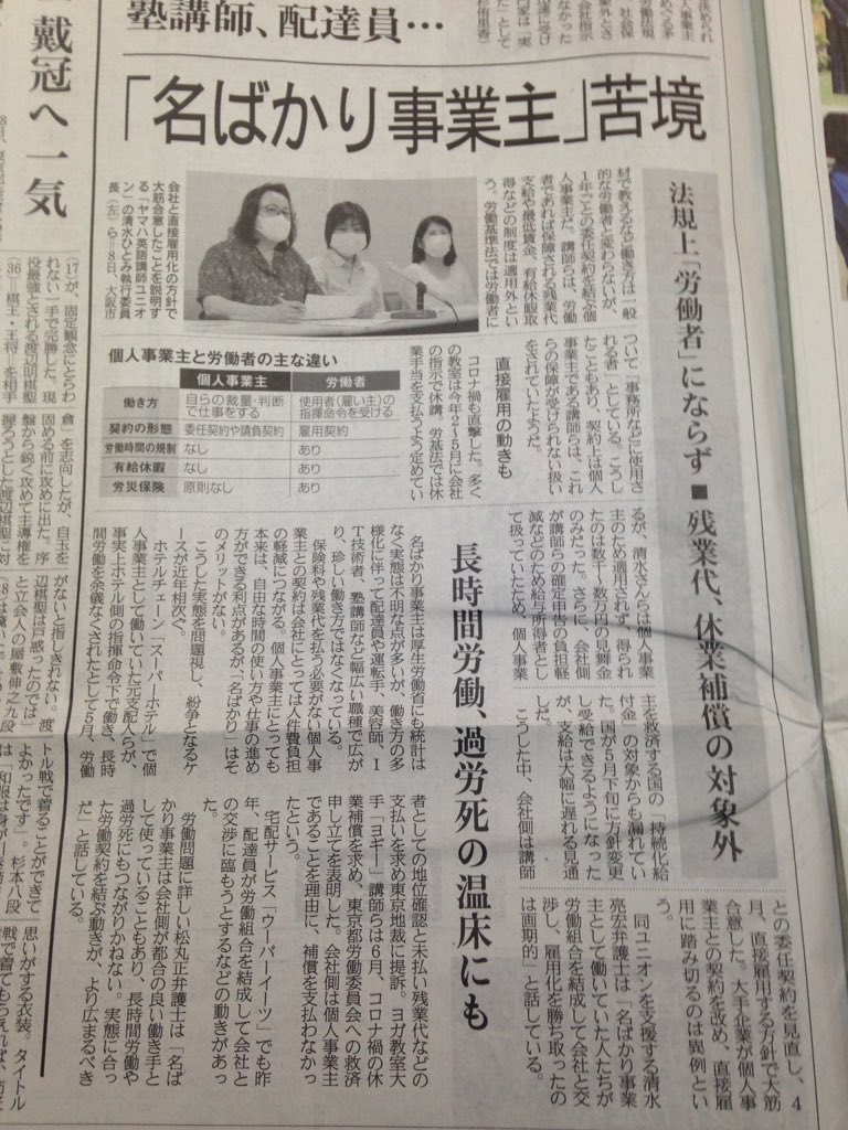 名ばかり事業主