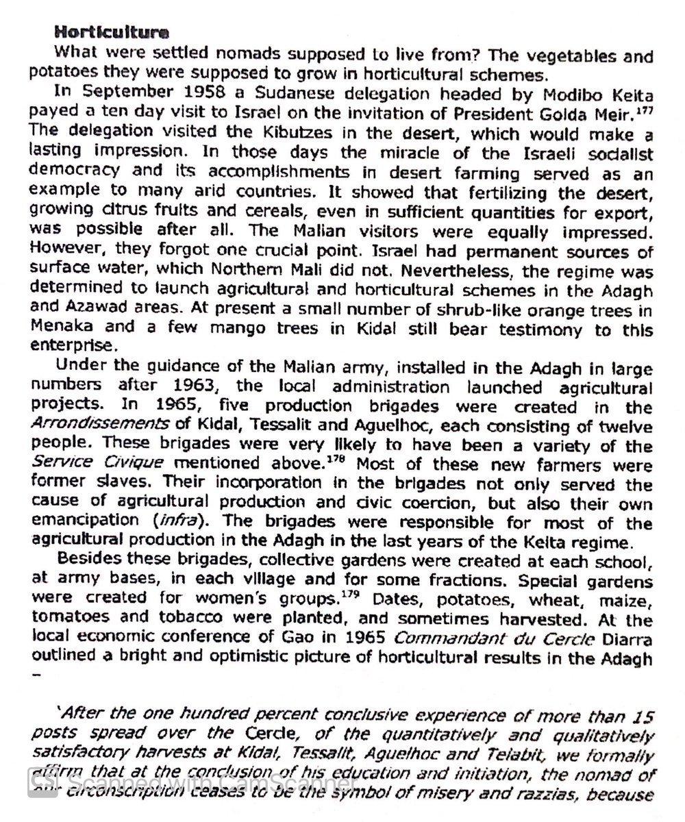 Collective farms in Tuareg areas under Keita were a faliure, & abandoned under his successor.