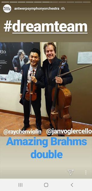 but still the sound was great.That day, he would be playing the Brahms Double Concerto for Violin and Cello with Jan Vogler (dear GOD WHAT A CELLIST) A few pictures of the orchestra's ig, again lol