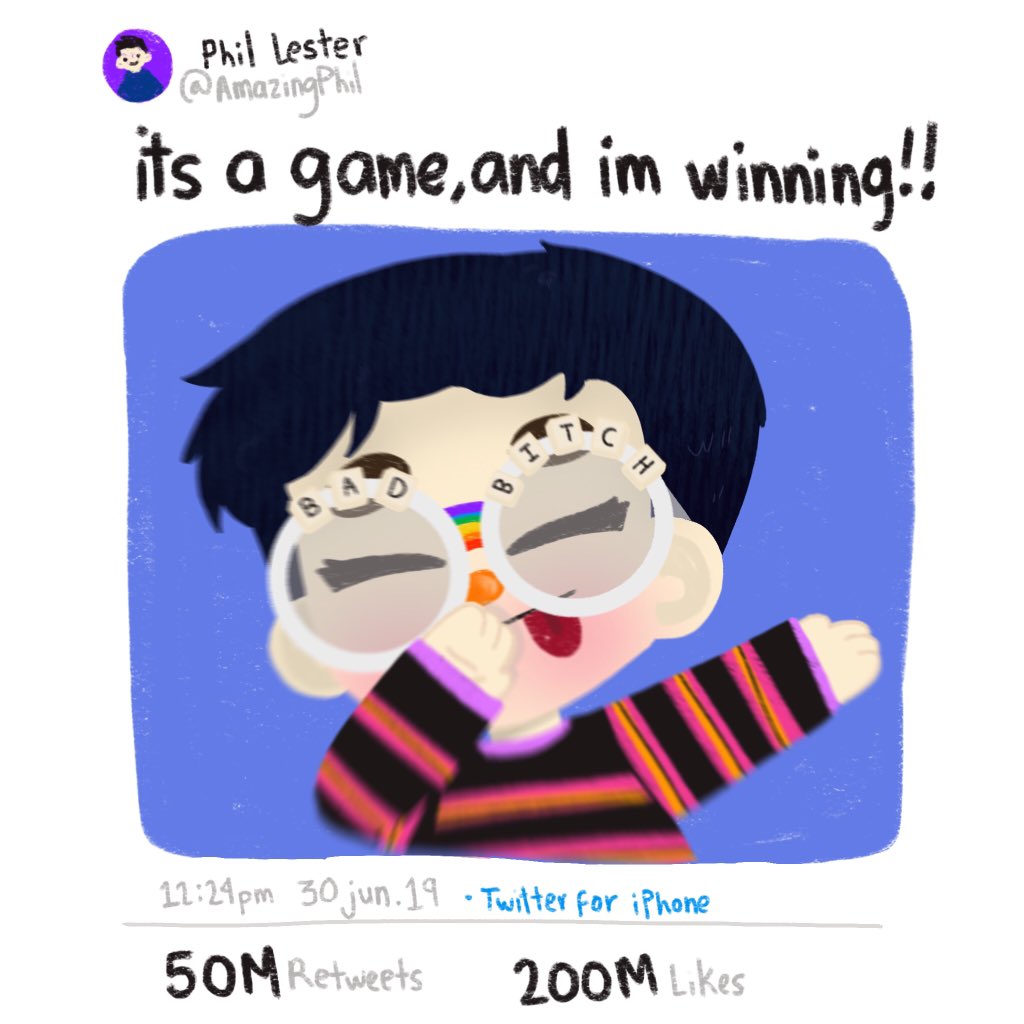tckaido's tweet photo. // feeling: legendary 💁🏻‍♂️💅🏻👑 //

happy anniversary king i love u @AmazingPhil 

#COTYanniversary #dnppride #phanart https://t.co/1HeglVTsPj