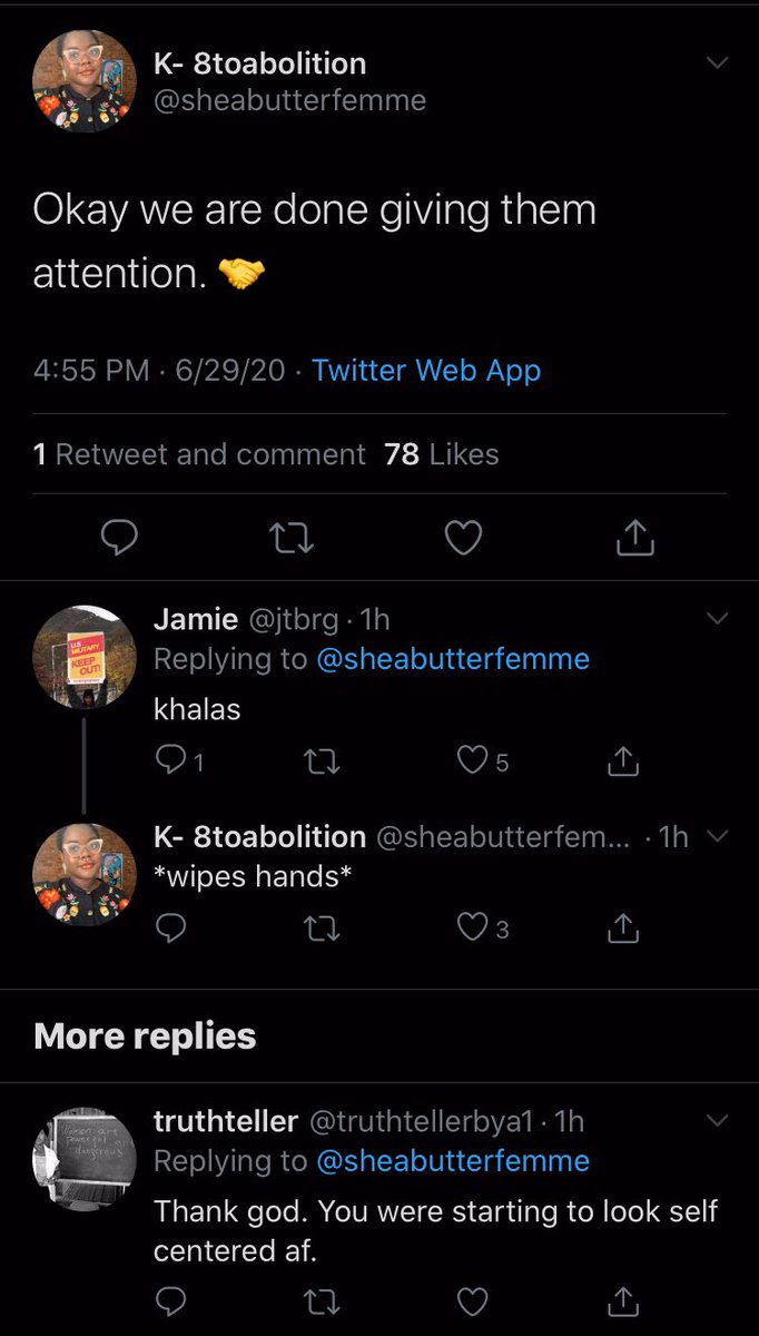 never posted a single receipt. s/o  @truthtellerbya1 lmao. i shall cease at this point as well. i’m only interested in presenting information when i’m being harassed.