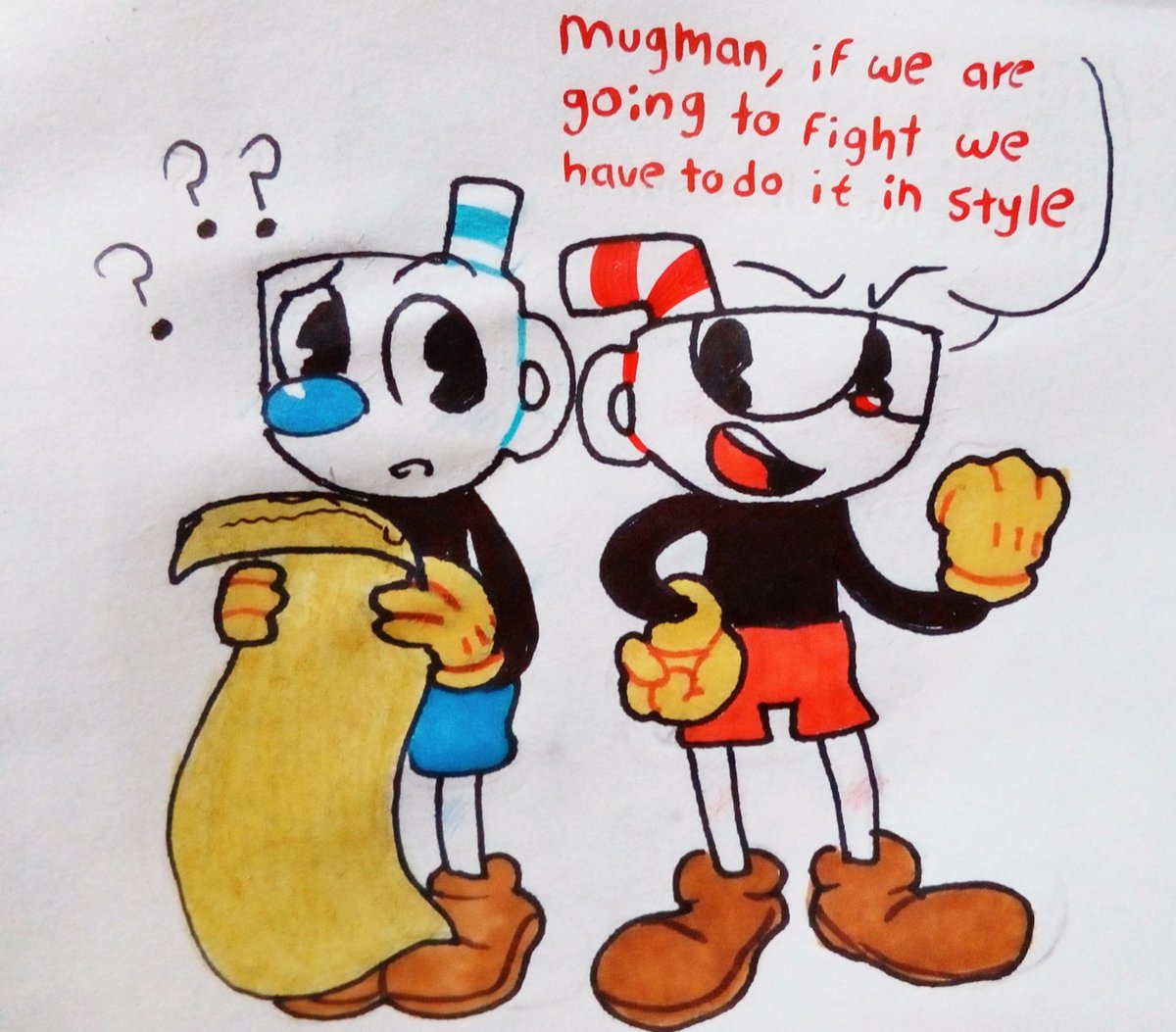 jokeiis's tweet photo. especially the style ✨👌 #cuphead #mugman #botanicPanic #myart https://t.co/hA1tnLxGOC