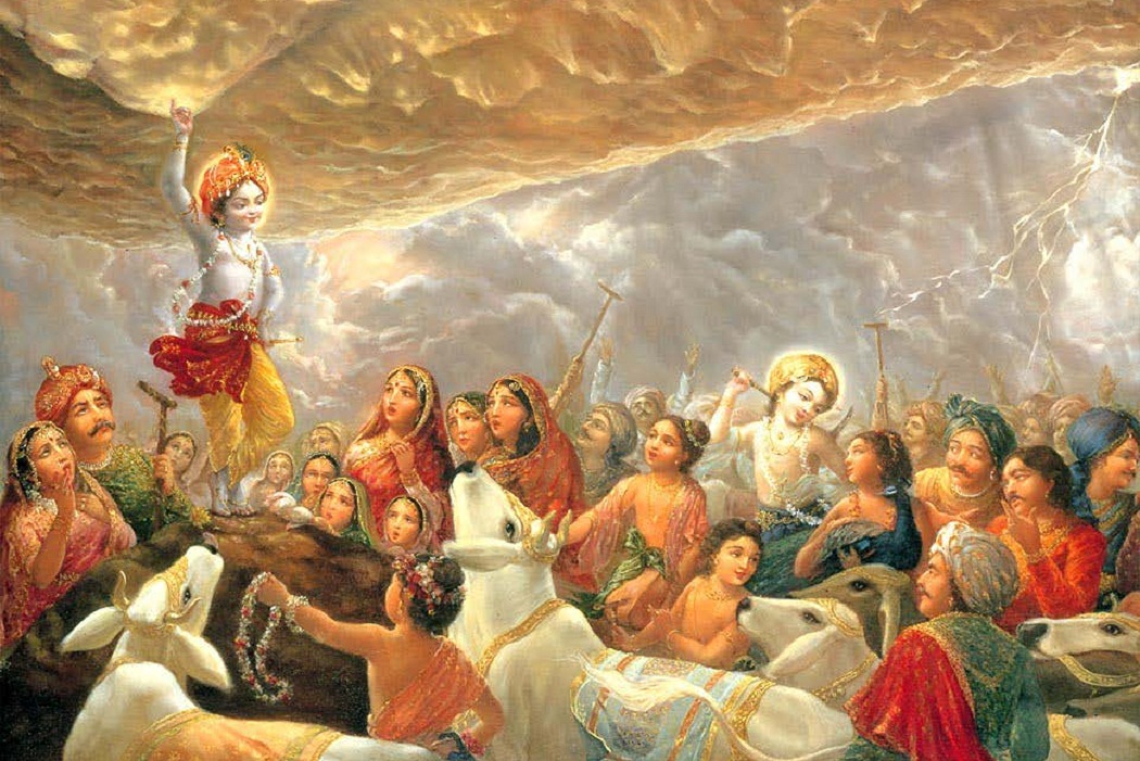 He also lifted the Govardhan hill when He was 7 years old for 7 days. So one should first understand the position of Lord Krishna & then speak. Those asking if Krishna can dance with 108 Gopi's, why they can't, should 1st lift a 10Kg stone on their hands & hold it for 1 week.