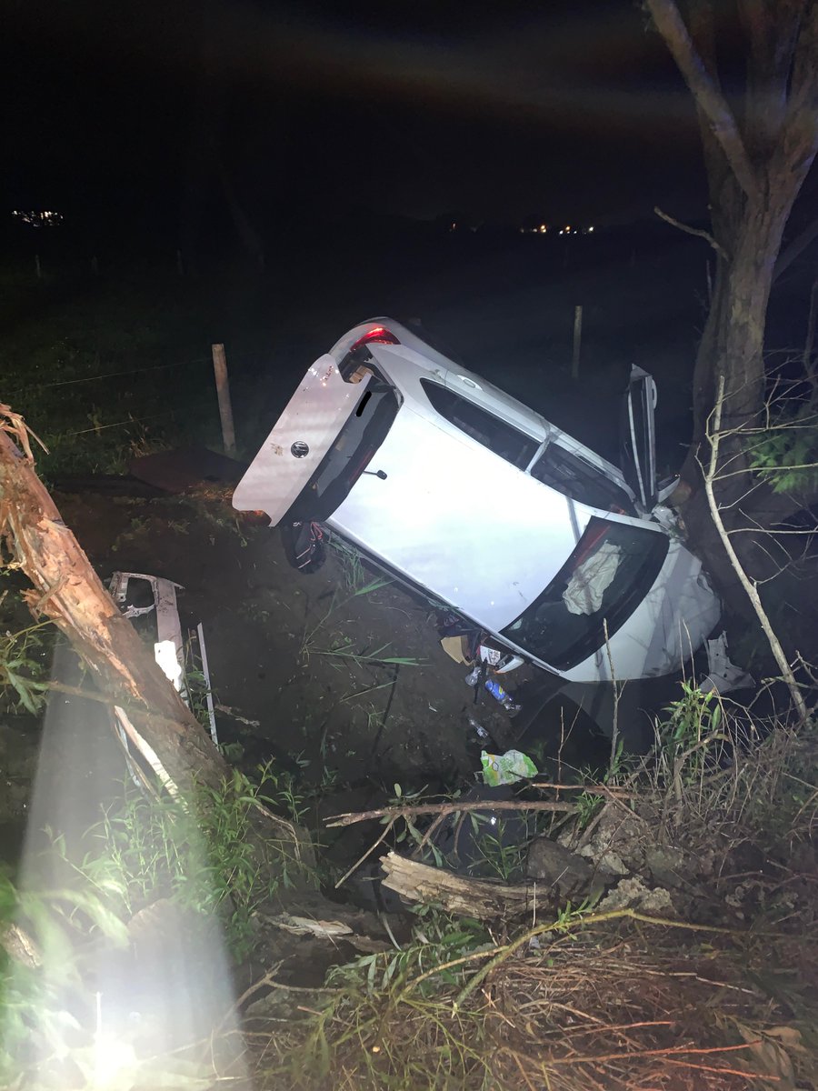 MerPolTraffic's tweet photo. The driver & 3 passengers of this car were lucky to walk away from this collision in Hightown with minor injuries.
A mixture of speed along with poor observations and planning on a hairpin bend being the cause.
#fatal5 #syndicate4 https://t.co/bdbwf79FYH