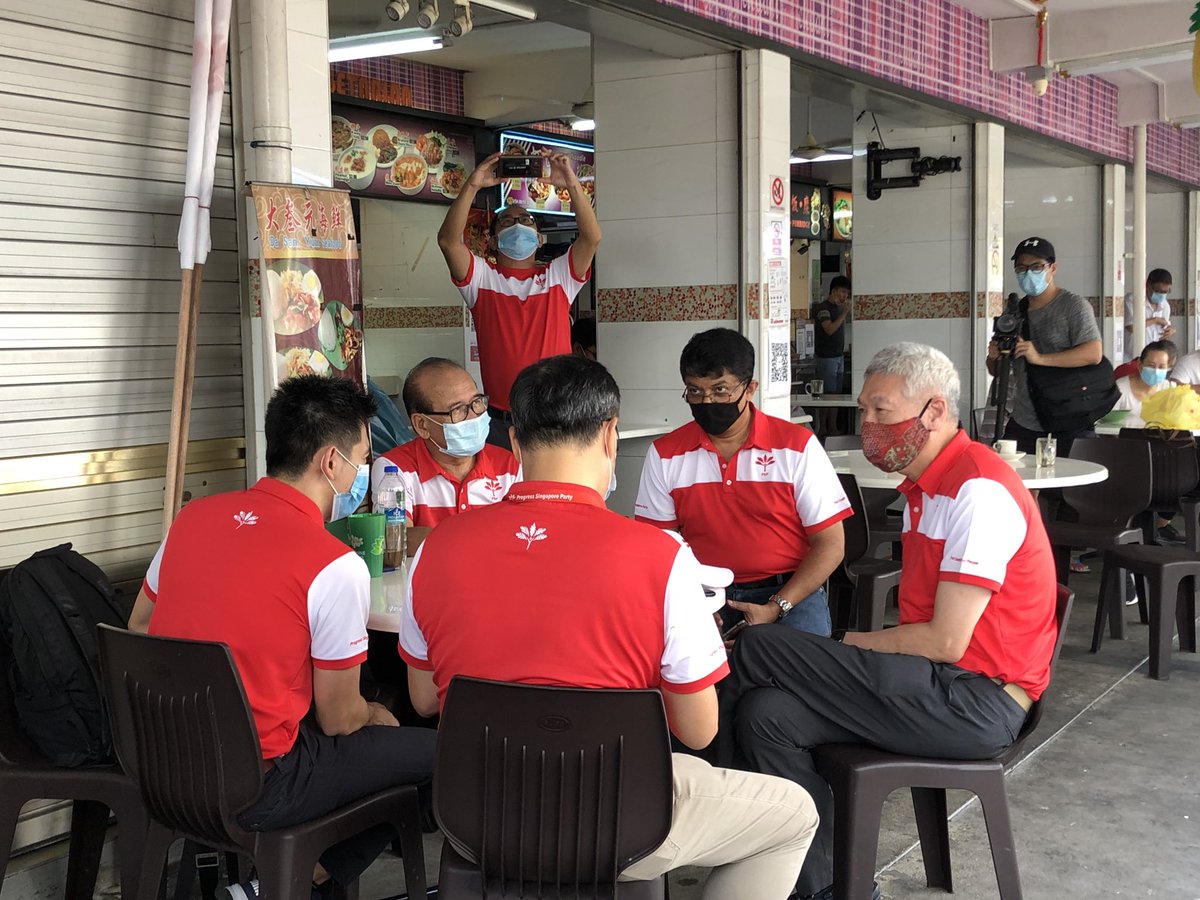 Lee Hsien Yang just showed up at a coffee centre near Bendemeer Primary school, the nomination centre for Tanjong Pagar GRC. PSP has said it will be contesting the GRC, but did not say if Mr Lee will be fielded there. <a href="/BusinessTimes/">The Business Times</a> #GE2020