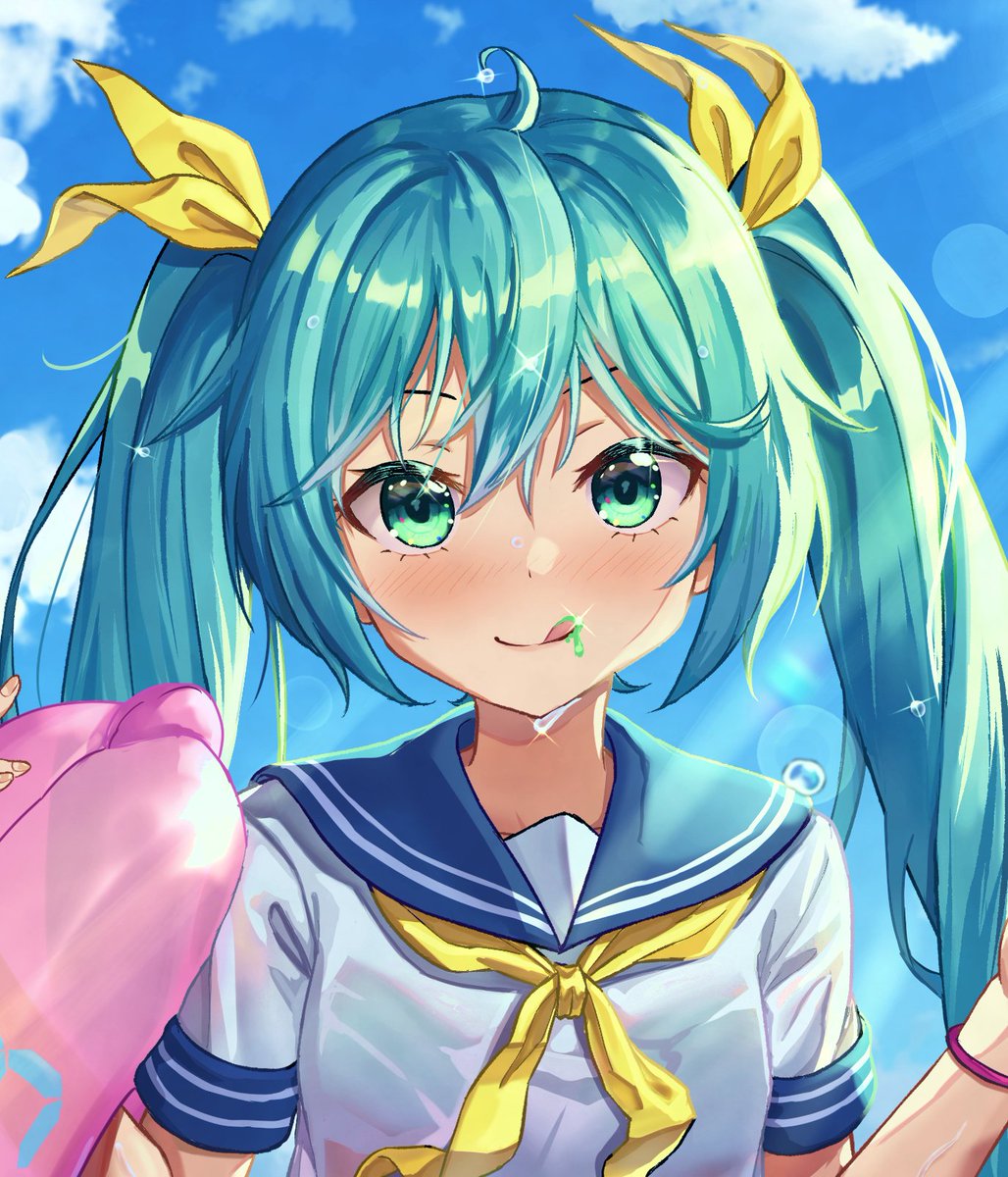 初音ミク 「시노사비의 하츠네 미쿠 합동지에 참여하게 되었습니다!
잘 부탁드립니다 (」|Hapycloudのイラスト