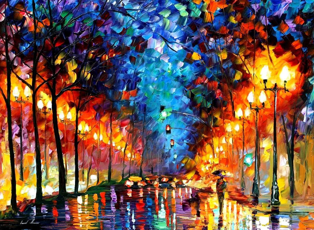 LinaDoco's tweet photo. Oakland Rain by Leonid Afremov https://t.co/YIiQPXNC3O https://t.co/q2xZ7ntSPz