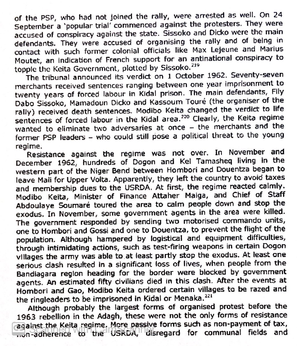 Merchants protested the socialist government in 1962 after a new currency was adopted, declaring preference for France & her franc over Mali’s less valuable money. Tuareg attempted to emigrate to the west to avoid taxes, but were bloodily stopped by soldiers.