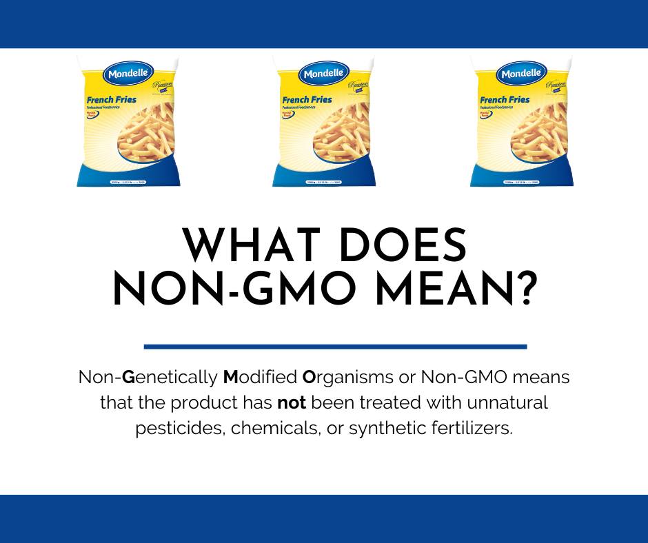 hi! no non-GMO means no modifications in the DNA level were made. It has nothing to do with synthetic fertilizers, pesticides, etc. EVERYTHING we eat today is genetically modified in some way. Crops we enjoy like watermelon, corn, etc. looked and tasted different in the past.