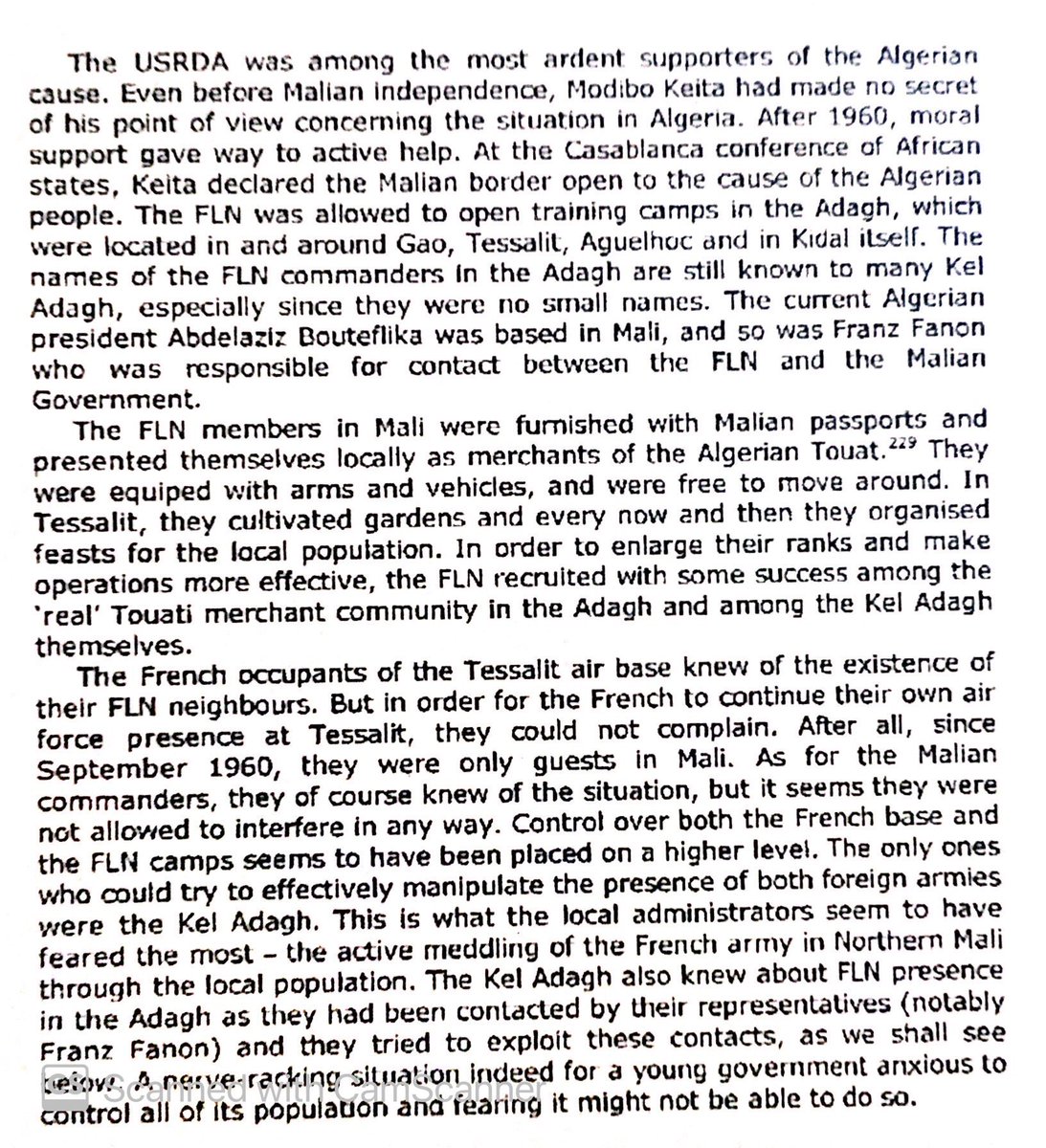 Mali supported FLN in their struggle against France for Algerian independence.